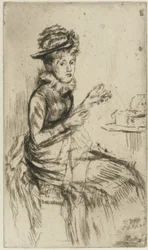 Dentelle (peut-être Lizzie Dawson) c.1873